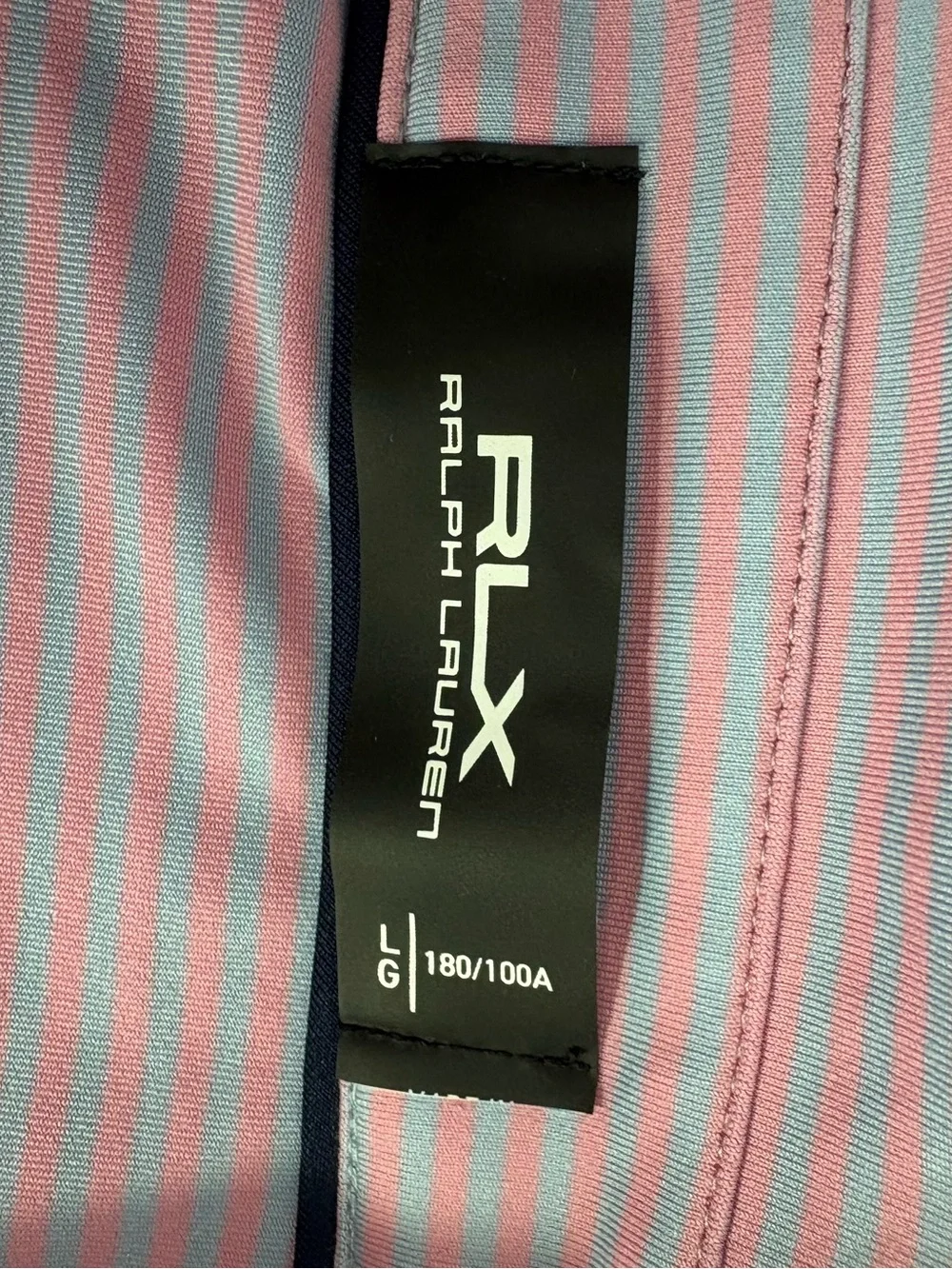 RLX Ralph Lauren striped golf Men's Polo Shirt - Light Lavender size L